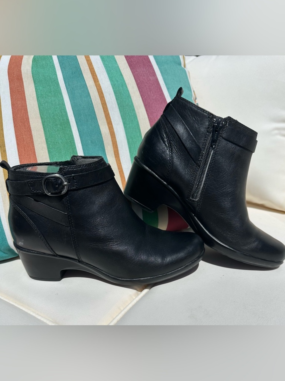 Clark’s Women's Black Ankle Boots with Side Zip